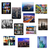 12 Various Collectible New York City Landmark Photos Decorative NY Pictures NYC Souvenir Wall Poster Prints - 8" X 10"
