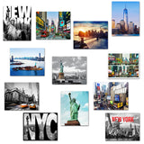 12 Various Collectible New York City Landmark Photos Decorative NY Pictures NYC Souvenir Wall Poster Prints - 8" X 10"