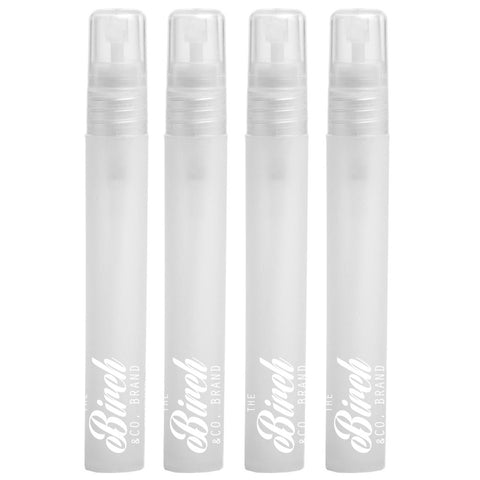 THE BIRCH & CO. BRAND Mini Portable Mist Empty Spray Mister for Personal Beauty Care or Craft 10ml (white 4 pk)