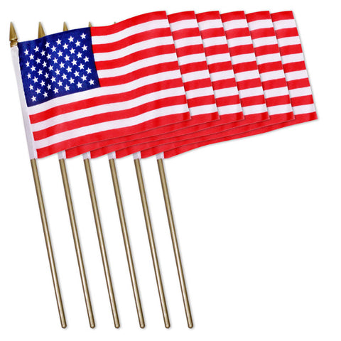 Universal Souvenir Mini USA Patriotic American US Stick Flag (4x6)