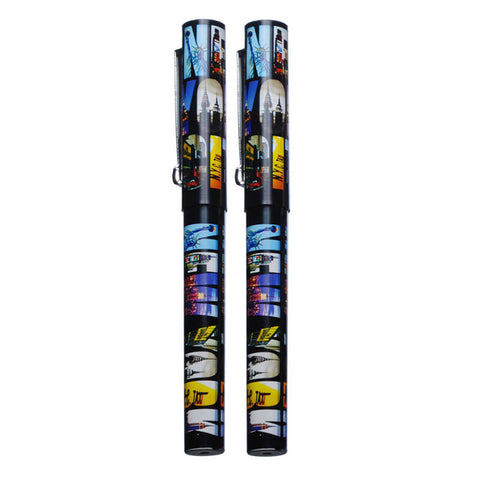 2X Unique Design Ultimate Collectible New York City Pen NYC Gift Pen NY Souvenir Pens - Pack of 2