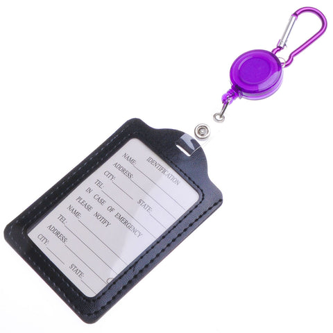 BIRCH's Unisex ID Badge Card Holder Retractable Reel Belt Clip Name Tag Keychain