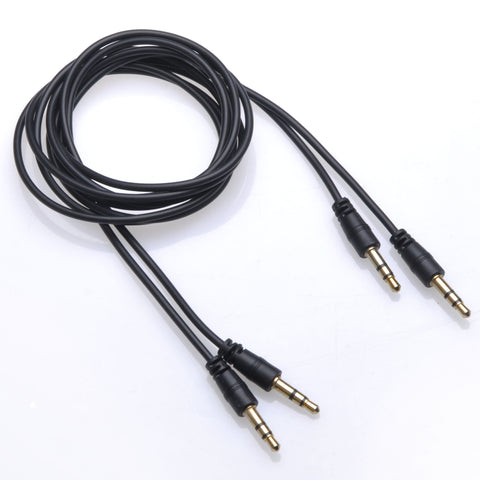 2 Packs AUX Auxiliary Cable 3.5mm male to male 3.5mm Stereo Audio Jack Extension Connectors Gold Plated for Apple, iPhone, iPod, Samsung, Galaxy S6, Android Smartphones, Tablet, MP3, Car Stereo, Speaker, 1m, 3 feet