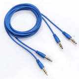 2 Packs AUX Auxiliary Cable 3.5mm male to male 3.5mm Stereo Audio Jack Extension Connectors Gold Plated for Apple, iPhone, iPod, Samsung, Galaxy S6, Android Smartphones, Tablet, MP3, Car Stereo, Speaker, 1m, 3 feet