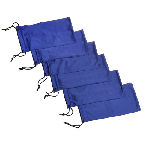6X High Quality Microfiber Pouch - Soft Cloth Cleaning Storage Bag for Eyeglasses, Sunglasses, Jewelry, Coins, Electronic Gadgets, Mobile Cell Phone Smart Phone iPhone, Samsung, Galaxy, Watches